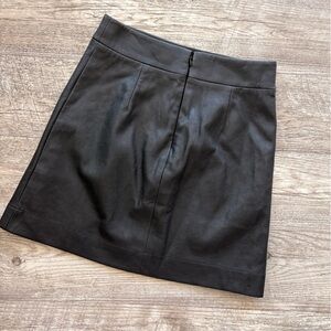 J. Crew Black Faux Leather Mini Skirt - Size 0